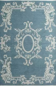 MORETTİ SİDE ÇİFT TARAFLI HALI 023-A KREM-MAVİ