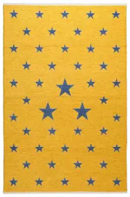 MORETTİ SİDE ÇİFT TARAFLI HALI 10918-E SARI-LACİVERT