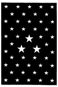 MORETTİ SİDE ÇİFT TARAFLI HALI 10918-F SİYAH-BEYAZ