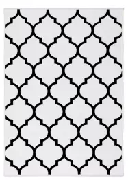 MORETTİ SİDE ÇİFT TARAFLI HALI 11000-K SİYAH-BEYAZ