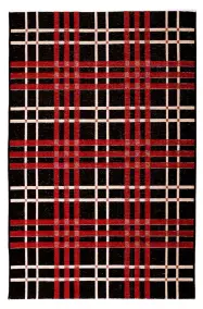 MORETTİ SİDE ÇİFT TARAFLI HALI 11019-K SİYAH-KREM