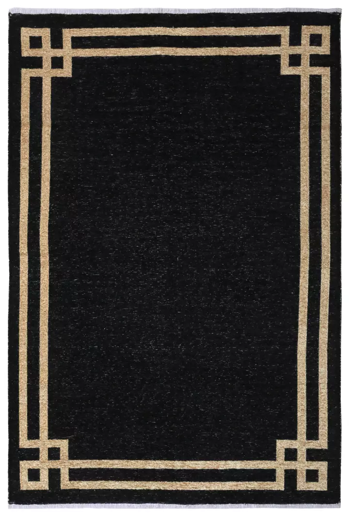 MORETTİ DUO ÇİFT TARAFLI HALI 11730-V SİYAH-BEJ