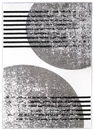 MORETTİ DUO ÇİFT TARAFLI HALI 11734-K SİYAH-BEYAZ