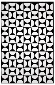 MORETTİ SİDE ÇİFT TARAFLI HALI 11030-K Siyah-Beyaz