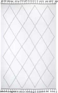 Moretti Trio Nakışlı 11704-A Beyaz Modern Halı