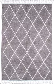 Moretti Trio Nakışlı 11704-D Gri Modern Halı