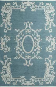 MORETTİ SİDE ÇİFT TARAFLI HALI 023-A KREM-MAVİ