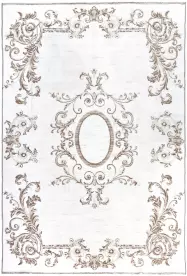 MORETTİ SİDE ÇİFT TARAFLI HALI 023-D KAHVE-BEYAZ