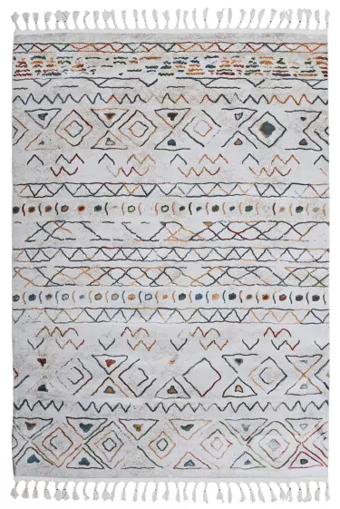 Zeugma 9535-A Renkli Etnik Desenli Modern Halı