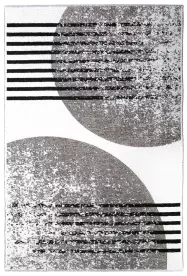 MORETTİ DUO ÇİFT TARAFLI HALI 11734-K SİYAH-BEYAZ