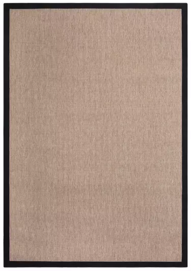 Sisal Halı Siyah Bordürlü Hasır Model İç Dış Mekana Uygun 4506/26