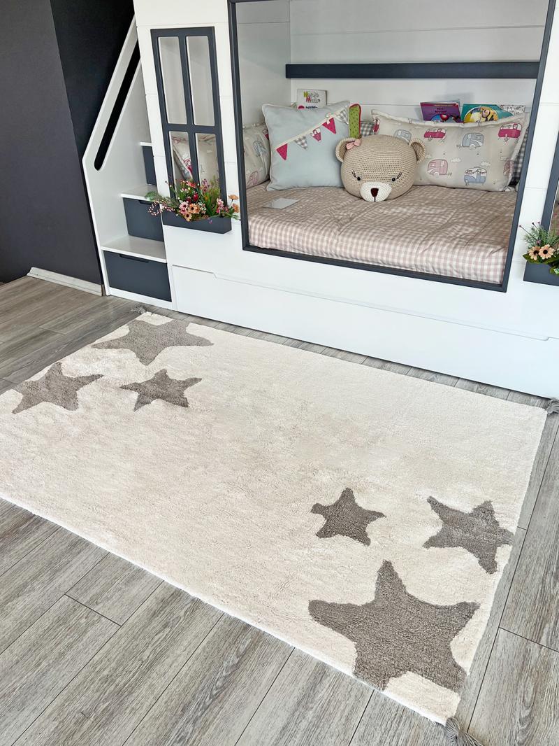 MOOD HALI STAR RUG ECRU SILVER 