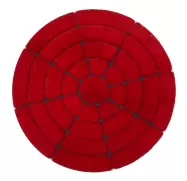 RABBİT KÜRK 012 KIRMIZI-SİYAH YUVARLAK