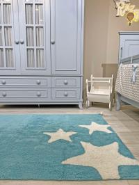 MOOD HALI STAR RUG BLUE ECRU 